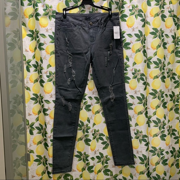 Grey Rue21 ripped jeans size 9 - Picture 3 of 8